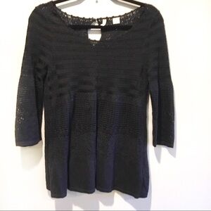 Anthropology moth lace peplum top